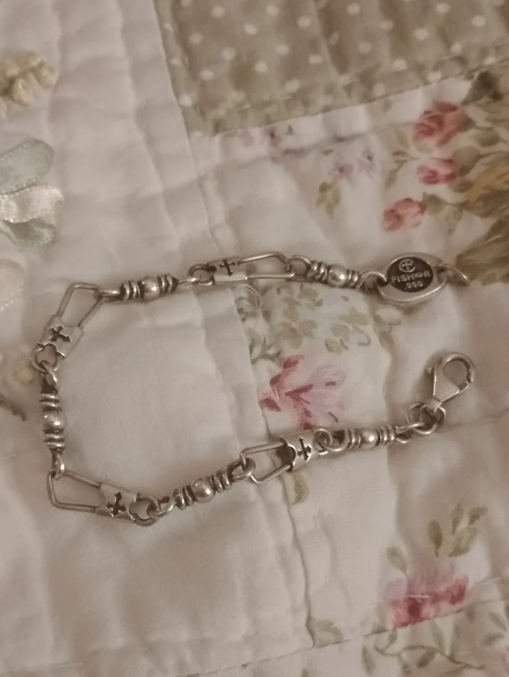 Fisher 925 Sterling Silver Men’s Link Bracelet - Silver